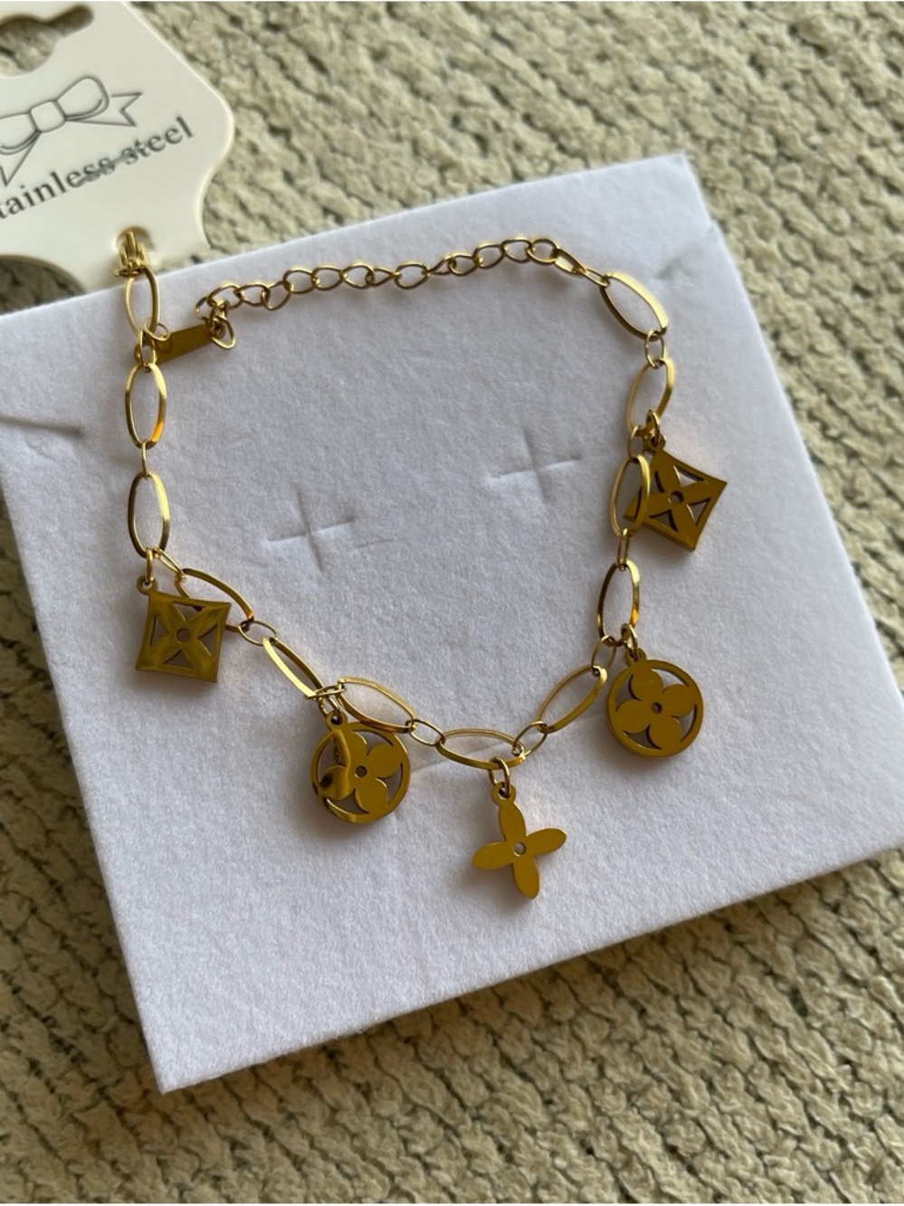 Gold Charm Bracelet - Stainless Steel Women’s Jewelry